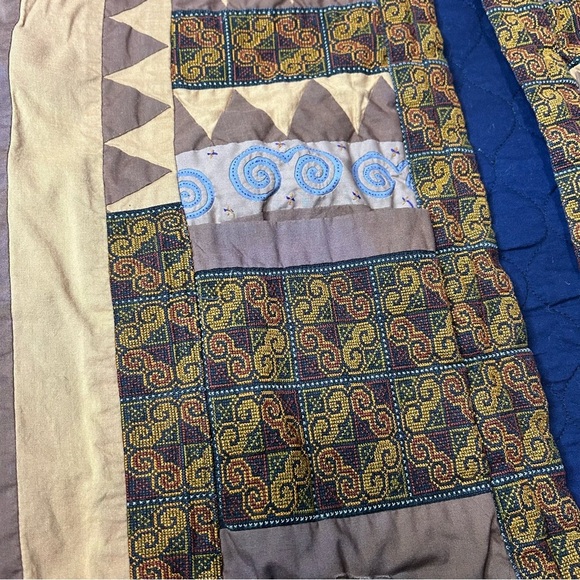 Handmade 1970 Old Fabric, vintage cloth, old kantha style jacket - Picture 9 of 13